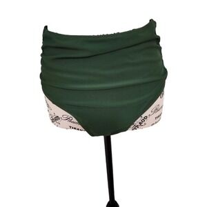 Cupshe High Waisted Green Bikini Bottom Women's Size L NWT Swim Separates
